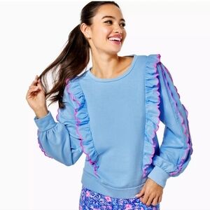 Lilly Pulitzer Suzy Scalloped Sweatshirt Size S
